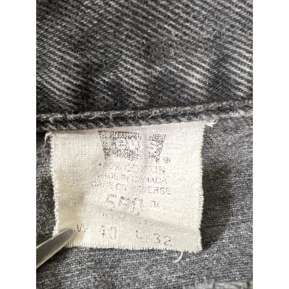 Levi's Mens 550 Classic Straight Jeans‎ Black Pockets Relaxed Fit Distress 40x32